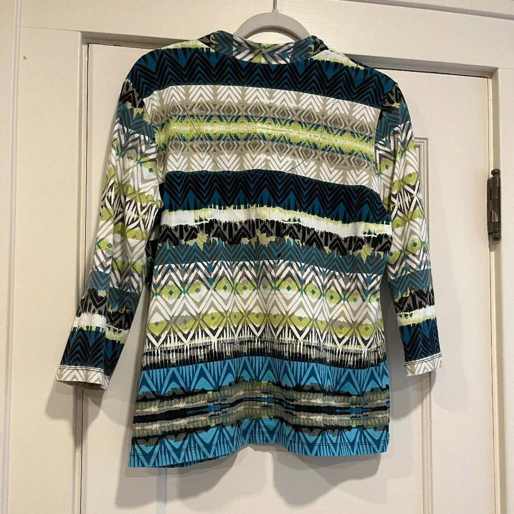 Ruby Rd. 3/4 V-Neck Top - Picture 2 of 4